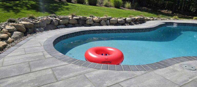 Pool area renovation in North Haledon, NJ by Super Green Landscaping - photo 1 of 8