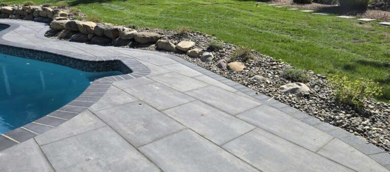 Pool area renovation in North Haledon, NJ by Super Green Landscaping - photo 2 of 8