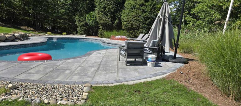 Pool area renovation in North Haledon, NJ by Super Green Landscaping - photo 3 of 8