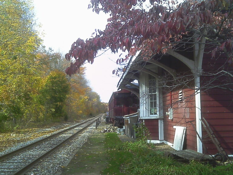The former Wortendyke railroad station in Midland Park, New Jersey