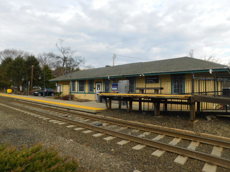 The railroad station in Montvale, New Jersey