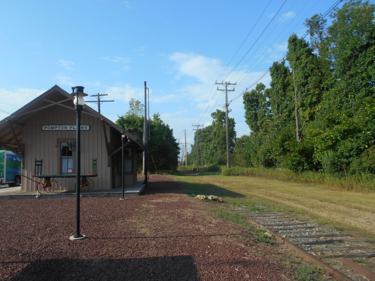 The former railroad station in Pompton Plains, New Jersey