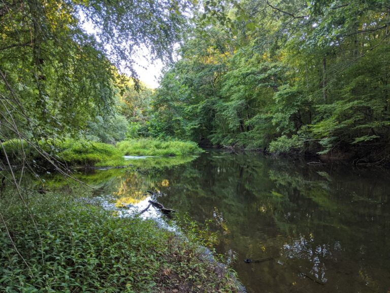 The Wanaque River near Back Beach Park in Wanaque, New Jersey